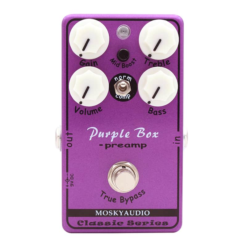 Mosky purple box Preamp Effect Pedal True Bypass,Import Tax included to USA buyer image 1
