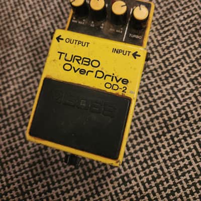 Boss OD-2 Turbo OverDrive (Black Label) 1988 - 1995 - Yellow japan image 1