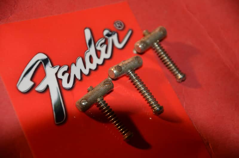 Fender original vintage Telecaster Bridge Saddles (1961/1962) * rare * Made in Fullerton, California! image 1