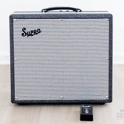2016 Supro Black Magick 1695T 1x12 Tube Combo Amp w/ Dr Z Brake Lite Attenuator, Ftsw image 2