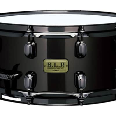Tama LBR1465 SLP Black Brass Snare Drum With Black Nickel Hardware image 1