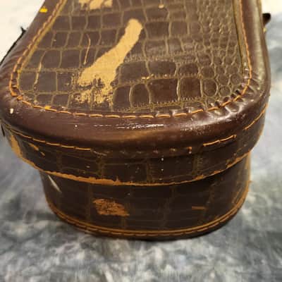 Vintage RARE 1959 Gibson 3/4 Size Melody Maker Soft Shell Electric Guitar Case Alligator Print image 6