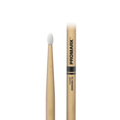 ProMark Rebound 7A Hickory Drumstick, Oval Nylon Tip image 2