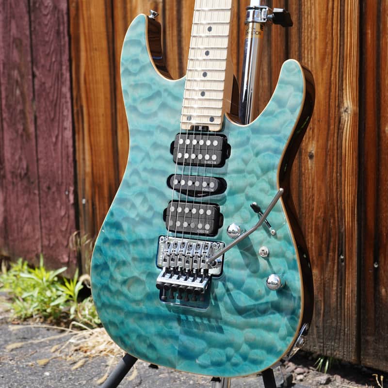 Schecter Japan PROTOTYPE EX-V-24 LTM/FRT M/M BKCH / 3AG - AQUA 6