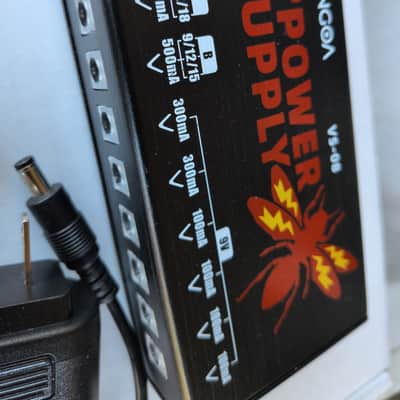Vangoa Guitar Pedal Power Supply - 8 Isolated DC Output for 9V/12V/15V/18V Effects Pedal with Adjustable Voltage and extra adapeters - Black image 2