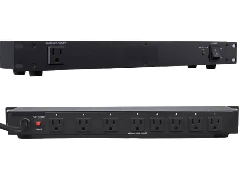 15A Power Supply Conditioner Strip Surge Protection 9 Outlets / 120V image 1