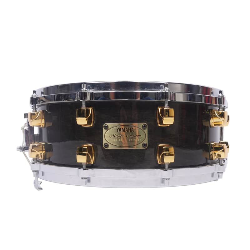 YAMAHA | MAPLE CUSTOM | SNARE DRUM | 14" x5.5" | BLACK LACQUER-14" x 5.5" image 1