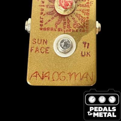 Analogman Sun Face TI-UK Germanium Fuzz with Sun Dial Knob 2008 - 2017 - Gold X16795 image 3