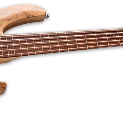 ESP LTD B-205SM 5 String Fretless Bass. Spalted Maple Natural Satin image 7