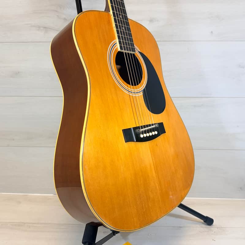 Harmony H166 Dreadnought Acoustic Guitar Natural Made in Korea 1970's image 1