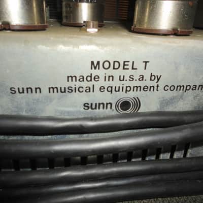 Vintage 1973 Sunn Model "T" - Tube Amp Head & Original 215H Cabinet Works! Pickup Only! image 4
