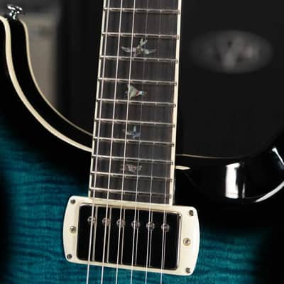 PRS SE Hollowbody II Piezo Electric Guitar - Peacock Blue Smokeburst with Gig Bag image 8