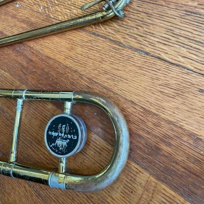 King Cleveland 605 trombone - smooth slide, worn lacquer, w/ Bach aristocrat case image 3