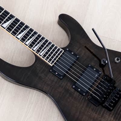 2008 Jackson Stars Soloist SL-TN01EMG Trans Black w/ Flame Maple Top, EMG 81 & Floyd Rose, Japan image 7