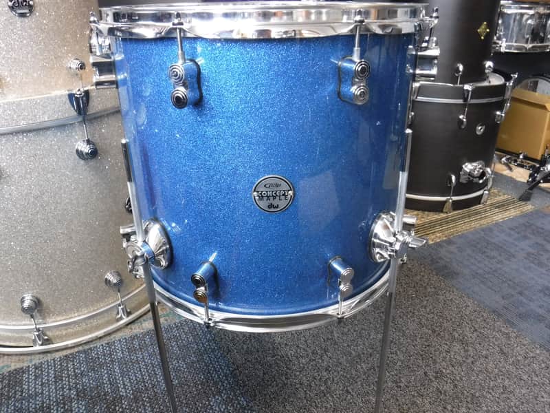 PDP Concept Maple 14x16" Floor Tom-Blue Sparkle-Excellent! Bild 1