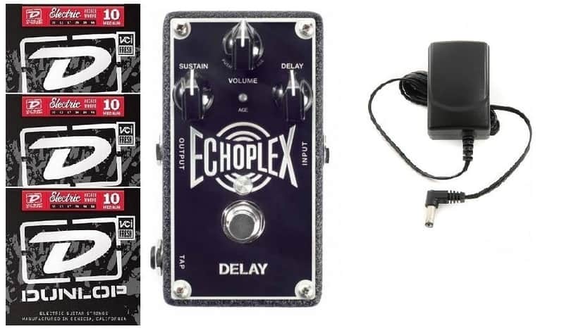 Dunlop MXR EP103 Echoplex Delay Pedal Warmth & Modulation EP-3 Tape Echo & Adapter ( 3 STRING SETS ) image 1