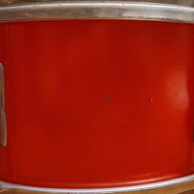 WFL 14"(Diameter)x6.5"(Depth) Snare Drum 1956 - Red wrap image 6