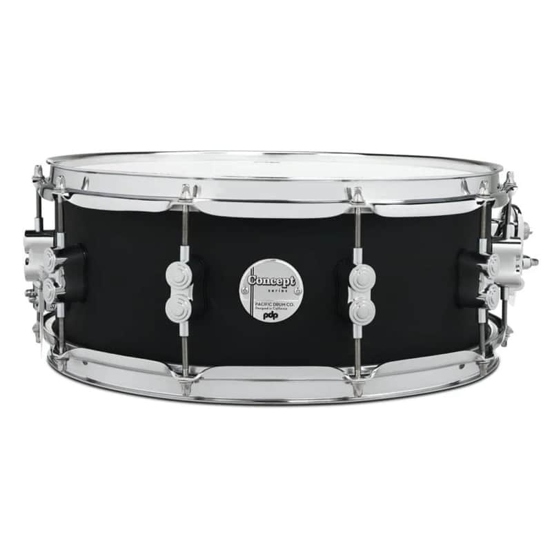 PDP Concept Maple 5.5 x 14" Snare Drum (Satin Black Finish Ply) image 1