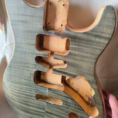 Tiger Maple Top DIY Project Guitar Stratocaster Strat Style Body image 5