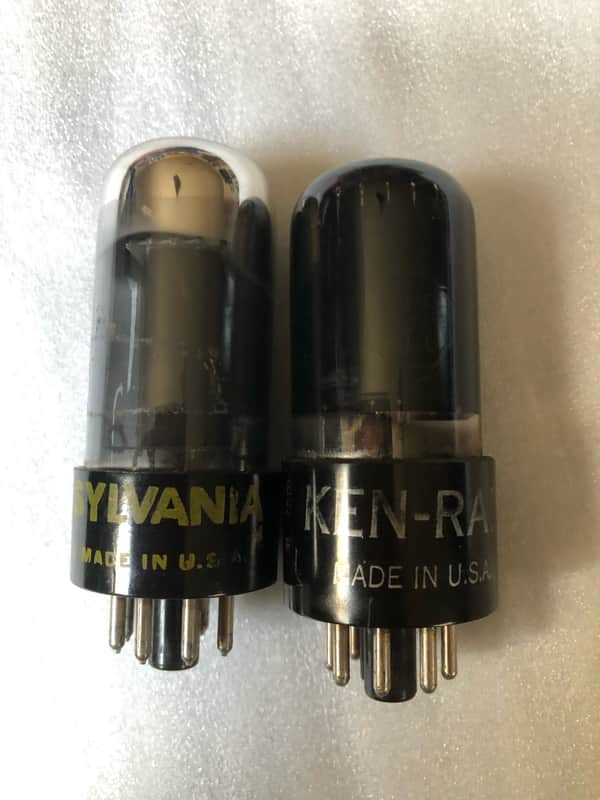 Sylvania/KEN-RAD 6V6 GT Matched Pair NOS Power Tubes USA Made image 1