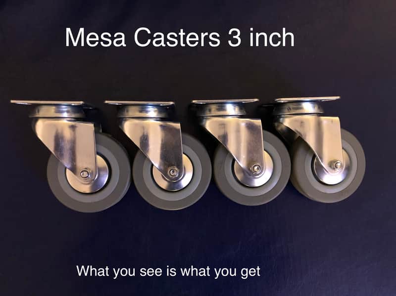 NEW 3" MESA BOOGIE TRACK LOCK CASTERS "MADE IN ENGLAND 4X12 2X12 CAB WHEELS SET image 1