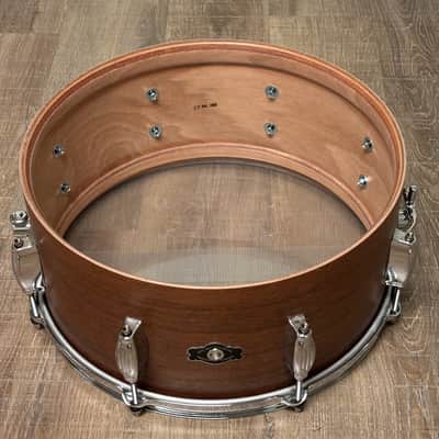 George Way Dunnett GW654T-TM 6.5 X 14'' Nyatoh Snare Drum 2017 - Dark Brown Matte Lacquer image 5