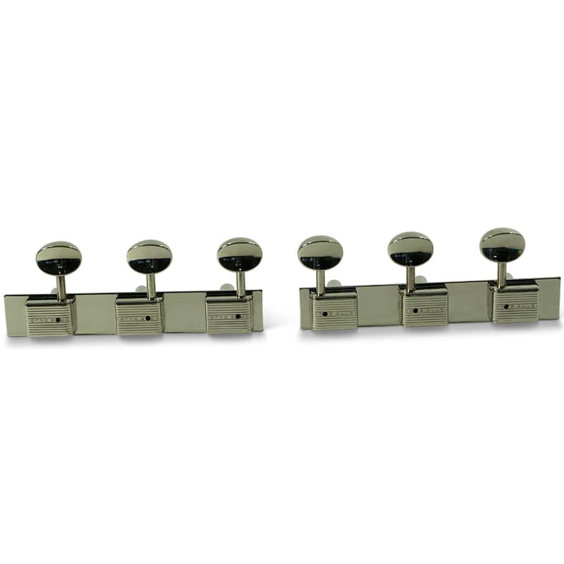 Kluson 3 On A Plate Deluxe Series Tuning Machines For Lap Steel Guitar Nickel imagen 1