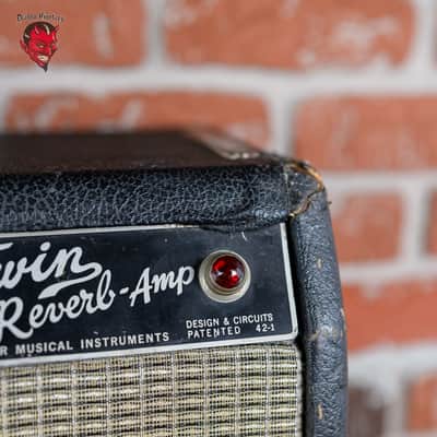 Fender Twin Reverb 2-Channel 85-Watt 2x12" Guitar Combo 1967 Black Panel image 16