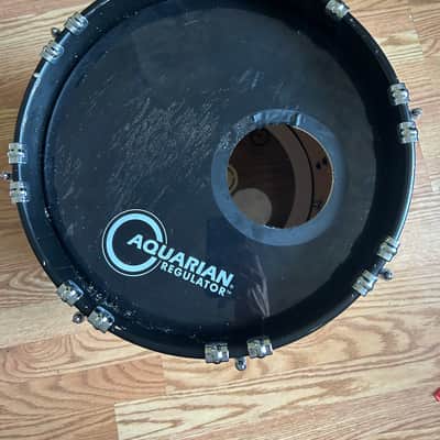 Pearl 14" x 14" Championship Marching Bass Drum 2010s - Black Silver Burst image 4