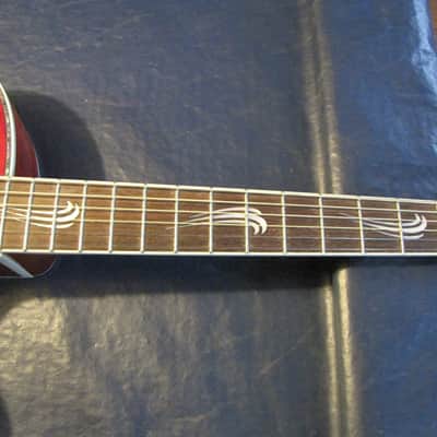 2005 Ibanez AEF 100 Acoustic Electric Guitar Antique Cherry Burst image 3