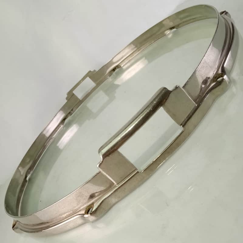 Leedy&Ludwig 15" Stick-Chopper Chrome-Brass Snare Drum Resonant Rim/Hoop 30s COB image 1