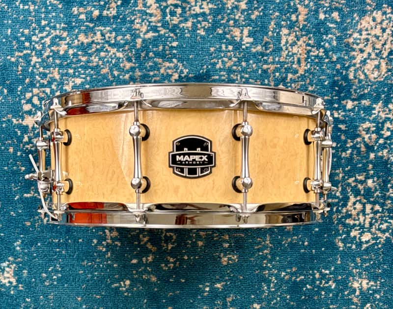 14” x 5.5” MAPLE/WALNUT HYBRID Mapex ARMORY The PEACEMAKER Snare Drum image 1