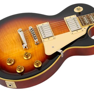 New Epiphone Inspired by Gibson Les Paul Standard '50s Figured Top Bourbon Burst w/Premium Gig Bag #24121526391 image 2