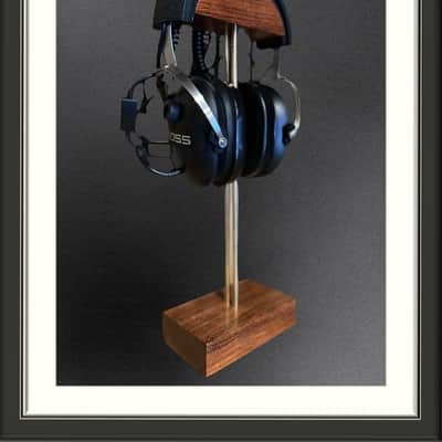MachMachines Handmade Wood and Brass Headphone Stand image 2