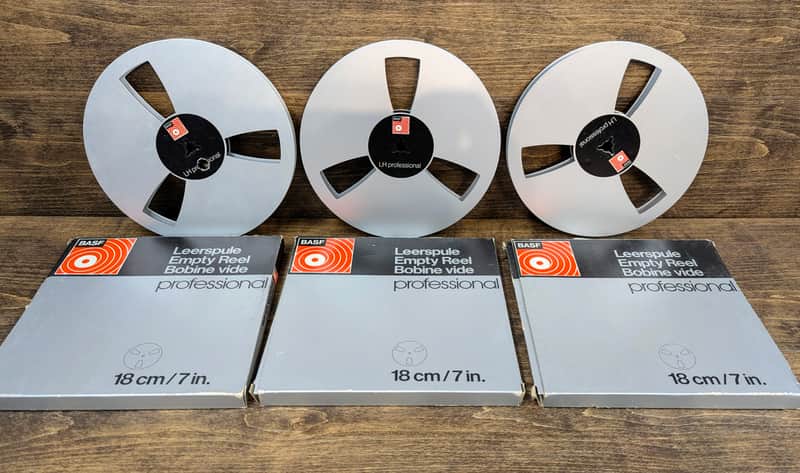 BASF 7 Inch Take Out Reel/ Almost New/ Free Shipping/ Silver image 1
