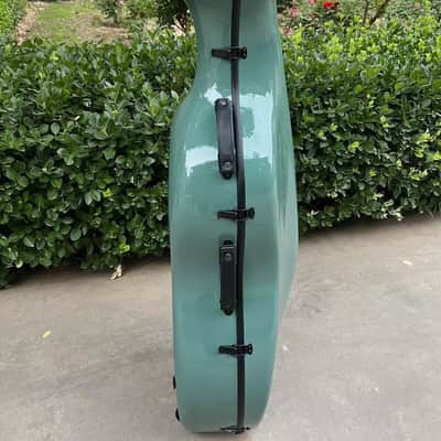 4/4 Cello Case Carbon Fiber Cello Box Carry for light green,free shipping image 4