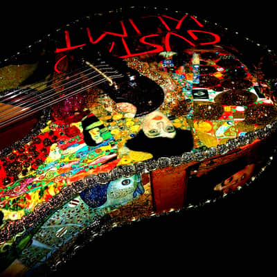 Framus 12 String Acoustic. klimt Art by El Daga 2005 Collage Goldtone.  Collectible. Only 1. RARE. image 20