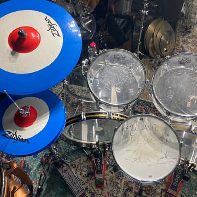 Zak Starkey's The WHO, 2010 Super Bowl Halftime Show, DW-Zildjian Custom Clear Acrylic Complete Drum Set. Authenticated! image 24