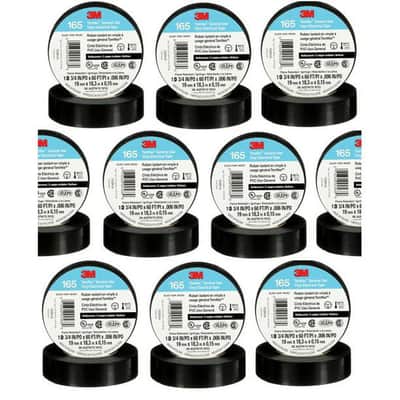 25 3M Temflex 1700/165 165 Economy Grade Vinyl Electrical Tape 3/4 in x 60 ft image 2