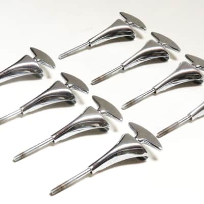 (8) Sonor Bass Drum Tension Rods & Claws, Original Washers - 1960s Teardrop Era / INSPECTED & TESTED image 4