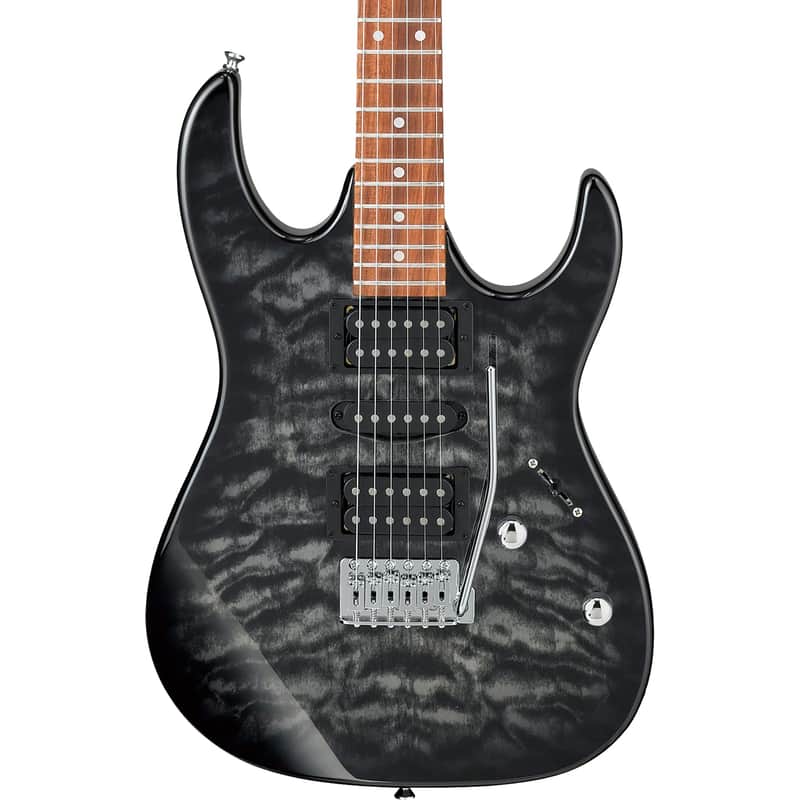Ibanez GRX70QATKS RX Gio Electric Guitar, Transparent Black image 1