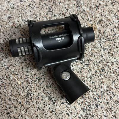Audio-Technica PRO37 w/shock mount Small Diaphragm Cardioid Condenser Microphone 2010s - Black image 1