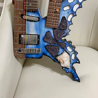 Rick Kelly  Double neck butterfly guitar  Wood image 4