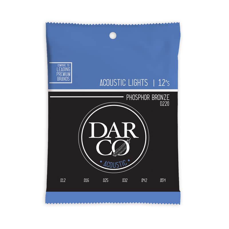 Martin D220 Darco Phosphor Bronze Acoustic Guitar Strings - Light (.12 - .54) image 1