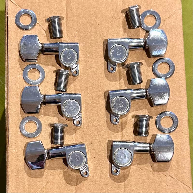 Vintage Schaller 3x3 M6 1970s Chrome Tuners Tuning Machines image 1