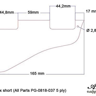 Plaque Pickguard style Gibson ES-335-45-55 Short Black 5ply Humbucker PG0818-037 image 2