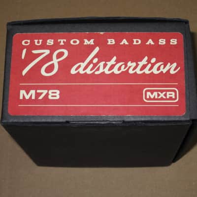 very lightly handled / mostly very clean MXR EMPTY BOX for M78 Custom Badass '78 Distortion (NO pedal) +original Instructions, original Warranty / Registration (2010s-2020s) BOX: black cardboard with silver color MRX logo / LABELS: red & black image 7