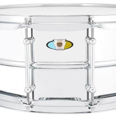 Ludwig Supralite LU654SL 6.5x14" Steel Snare Drum image 1