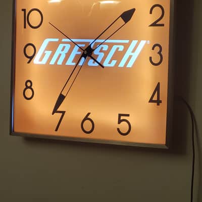 1950's-60's Gretsch Guitars & Amplifiers Pam Dealer Style Light-Up Clock Killer Cool Man Cave/Garage Item image 4