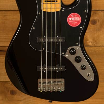 Squier Classic Vibe 70s Jazz Bass V - Maple - Black - 5-String image 1